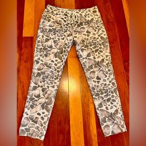 ORGANIC RAGS Size XL Stone Pattern Stretchy Tie Waist Super Comfy NWOT Nature